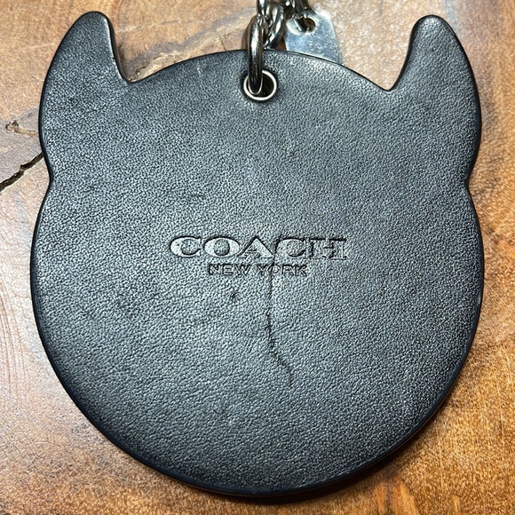 COACH Frisky Devil Emoji Leather Bag Charm Keychain - Picture 6 of 6